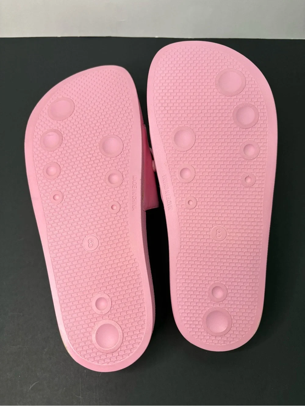 INC Pink Peymin Chain Slide Sandals Foam Pool Slides Size 8